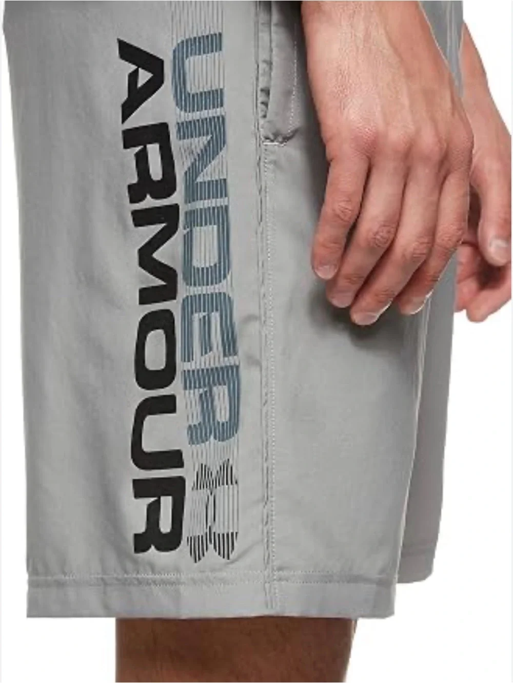 Under Armour Men’s Gray Athletic Training Shorts with Side Logo men’s extra larg
